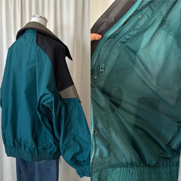 Vintage Columbia Skidaddle Blue Full Zip Mesh Lined Windbreaker Jacket XL Winter - Picture 6 of 8